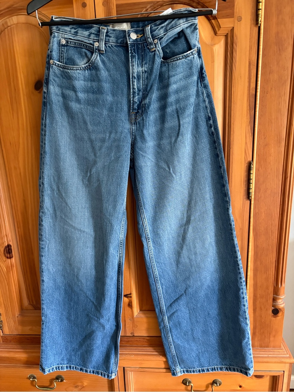 EVERLANE the baggy jean wide leg medium wash jeans